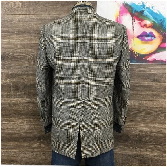 VINTAGE Mens Blazer Sport Coat Casual Jacket Size 40R Classic Wool‎ Suit